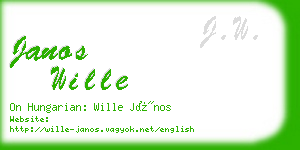 janos wille business card